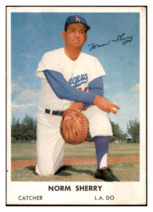 1962 Bell Brand #034 Norm Sherry Dodgers PR-FR 534367