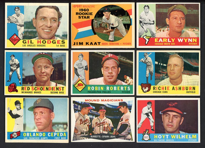 1960 Topps Set Lot 470 Diff Nice Shape Kaat Cepeda Hodges 534390