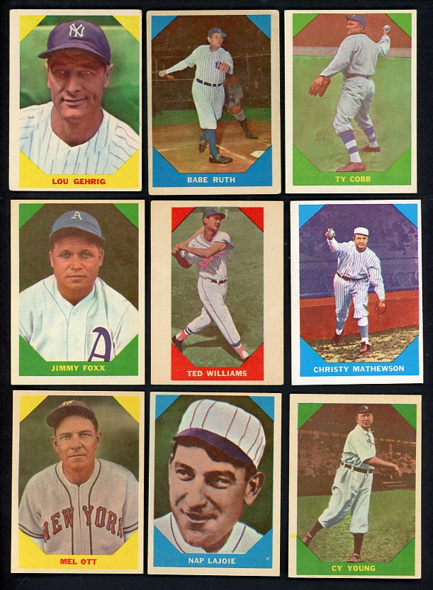 1960 Fleer Baseball Near Set (-1) EX Ruth Williams Cobb 534391