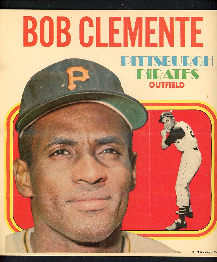 1970 Topps Baseball Posters Complete Set EX Clemente Bench 534412