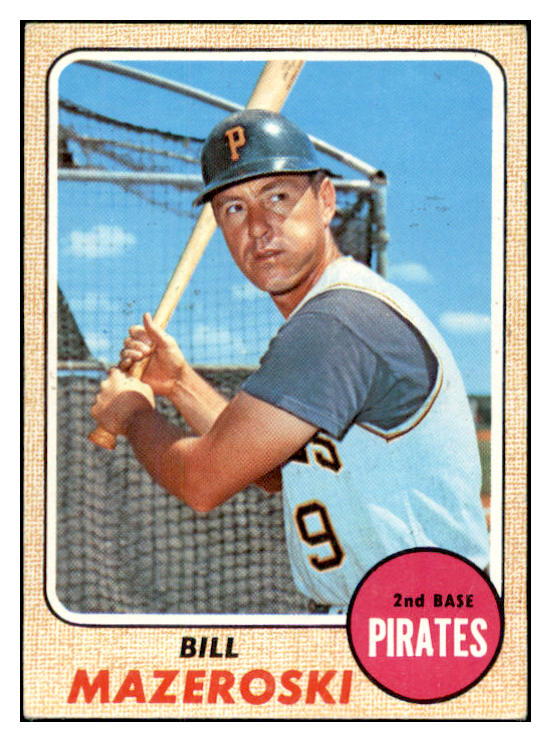 1968 Topps Baseball #390 Bill Mazeroski Pirates VG-EX 534422
