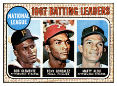 1968 Topps Baseball #001 N.L. Batting Leaders Clemente VG-EX 534425