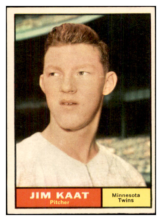 1961 Topps Baseball #063 Jim Kaat Twins EX-MT 534431