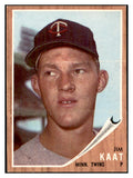 1962 Topps Baseball #021 Jim Kaat Twins EX 534434