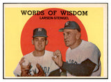 1959 Topps Baseball #383 Casey Stengel Don Larsen EX-MT 534437