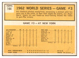 1963 Topps Baseball #144 World Series Game 3 Roger Maris EX 534442
