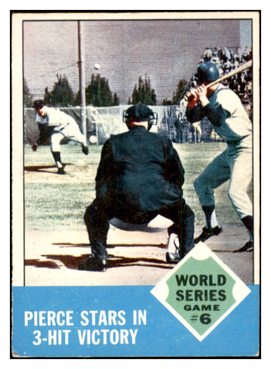 1963 Topps Baseball #147 World Series Game 6 Billy Pierce VG-EX 534444