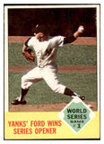1963 Topps Baseball #142 World Series Game 1 Whitey Ford VG-EX 534445