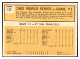 1963 Topps Baseball #142 World Series Game 1 Whitey Ford VG-EX 534445