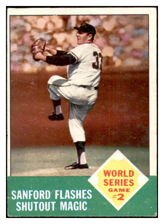 1963 Topps Baseball #143 World Series Game 2 Jack Sanford VG-EX 534446