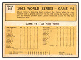 1963 Topps Baseball #145 World Series Game 4 Chuck Hiller VG-EX 534448