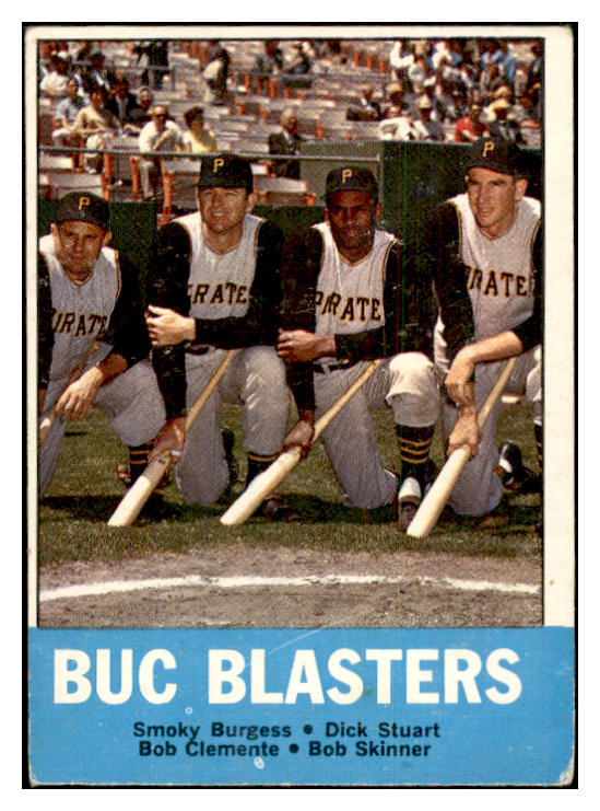 1963 Topps Baseball #018 Roberto Clemente Smoky Burgess VG 534450