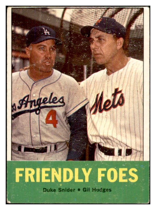 1963 Topps Baseball #068 Duke Snider Gil Hodges VG 534451