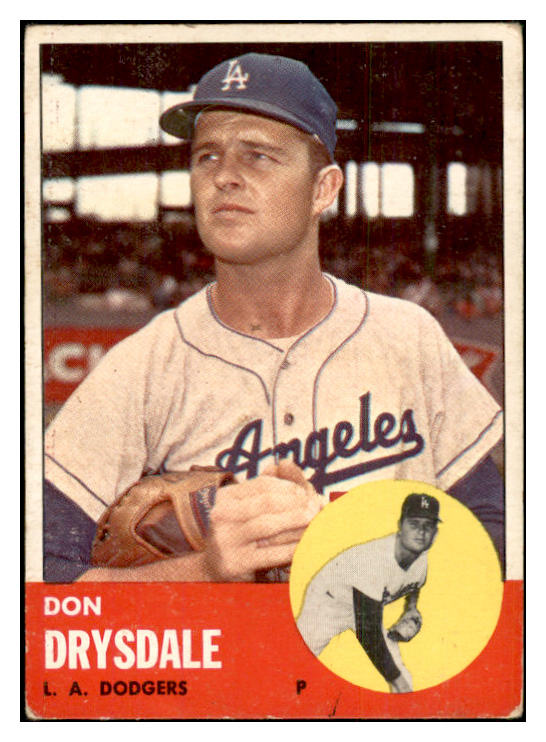 1963 Topps Baseball #360 Don Drysdale Dodgers VG-EX 534455