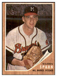 1962 Topps Baseball #100 Warren Spahn Braves EX-MT 534459