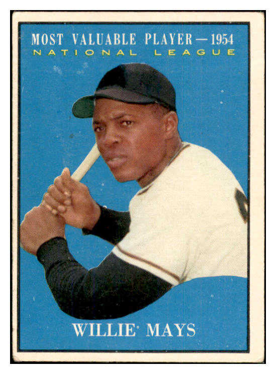1961 Topps Baseball #482 Willie Mays MVP Giants VG-EX 534467