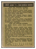 1961 Topps Baseball #312 World Series Game 7 Bill Mazeroski VG 534469