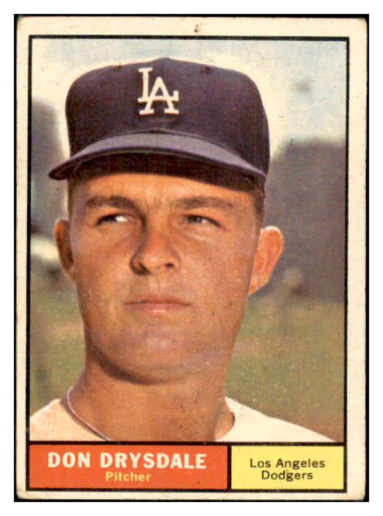 1961 Topps Baseball #260 Don Drysdale Dodgers VG 534470