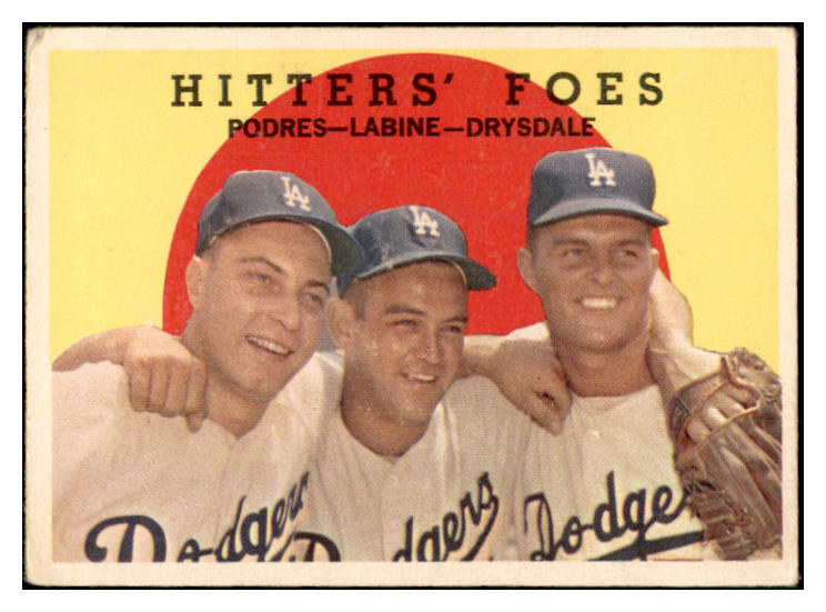 1959 Topps Baseball #262 Don Drysdale Johnny Podres VG 534473