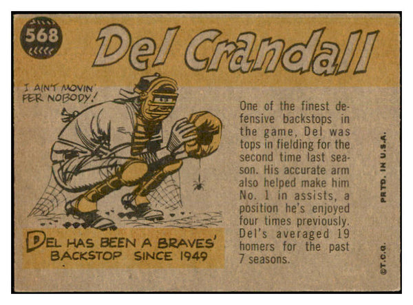 1960 Topps Baseball #568 Del Crandall A.S. Braves EX-MT 534477