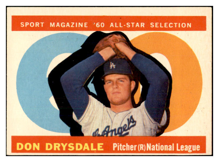 1960 Topps Baseball #570 Don Drysdale A.S. Dodgers EX+/EX-MT 534478