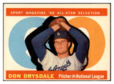 1960 Topps Baseball #570 Don Drysdale A.S. Dodgers EX+/EX-MT 534478