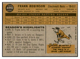 1960 Topps Baseball #490 Frank Robinson Reds EX+/EX-MT 534479