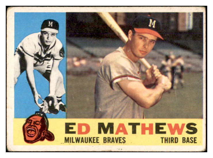 1960 Topps Baseball #420 Eddie Mathews A.S. Braves VG 534487