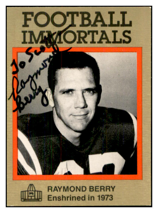 1988 Swell #012 Raymond Berry Colts Signed Autographed 534489