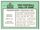 1988 Swell #012 Raymond Berry Colts Signed Autographed 534489