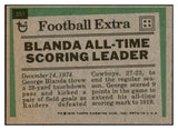 1975 Topps #351 George Blanda Raiders Signed Autographed 534494