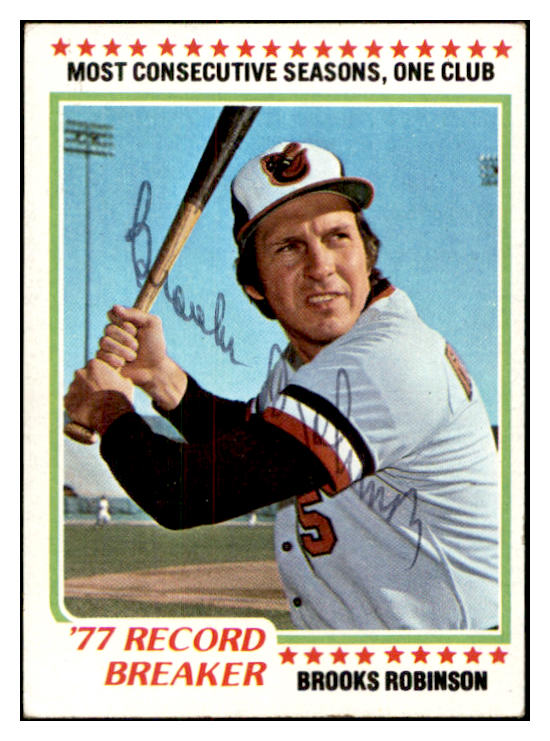 1978 Topps #004 Brooks Robinson Orioles Signed Autographed 534495