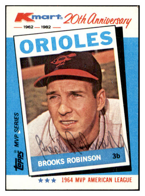 1982 Kmart #005 Brooks Robinson Orioles Signed Autographed 534497