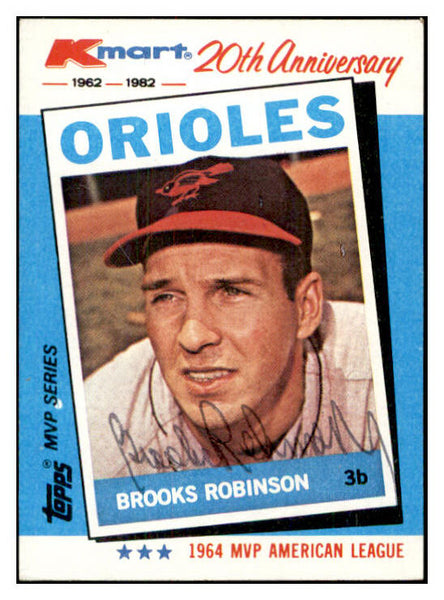 1982 Kmart #005 Brooks Robinson Orioles Signed Autographed 534497