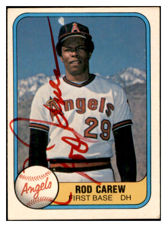 1981 Fleer #268 Rod Carew Angels Signed Autographed 534504