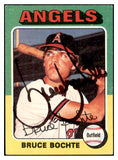 1975 Topps #392 Bruce Bochte Angels Signed Autographed 534507