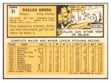1963 Topps #091 Dallas Green Phillies Signed Autographed 534508