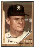 1962 Topps #062 Steve Boros Tigers Signed Autographed 534512