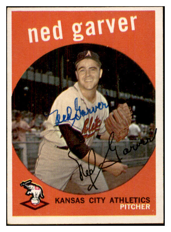 1959 Topps #245 Ned Garver A's Signed Autographed 534514