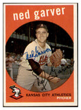 1959 Topps #245 Ned Garver A's Signed Autographed 534514