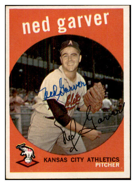 1959 Topps #245 Ned Garver A's Signed Autographed 534514