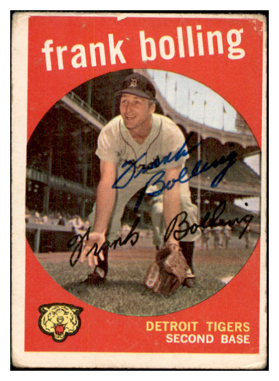 1959 Topps #280 Frank Bolling Tigers Signed Autographed 534517