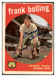 1959 Topps #280 Frank Bolling Tigers Signed Autographed 534517