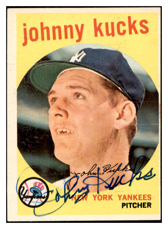 1959 Topps #289 Johnny Kucks Yankees Signed Autographed 534518