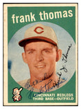 1959 Topps #490 Frank Thomas Reds Signed Autographed 534537