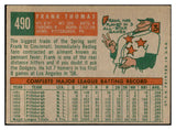 1959 Topps #490 Frank Thomas Reds Signed Autographed 534537