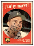 1959 Topps #481 Charley Maxwell Tigers Signed Autographed 534539