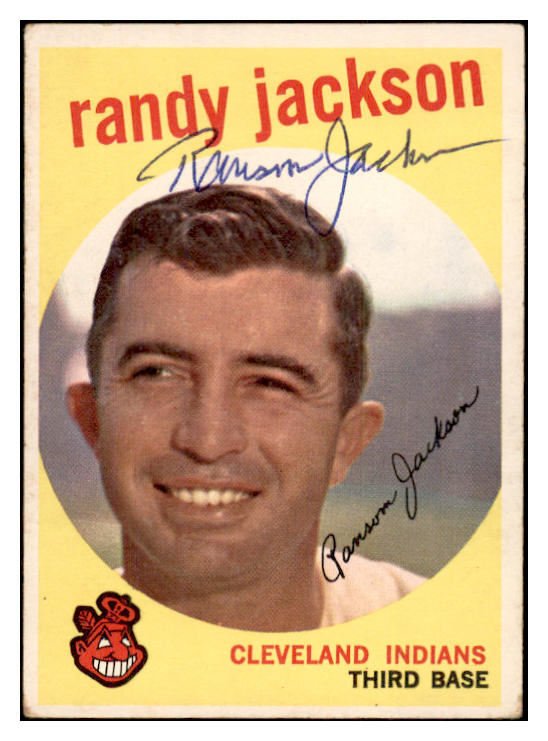 1959 Topps #394 Randy Jackson Indians Signed Autographed 534561