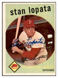1959 Topps #412 Stan Lopata Phillies Signed Autographed 534564