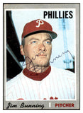 1970 Topps #403 Jim Bunning Phillies Signed Autographed 534577